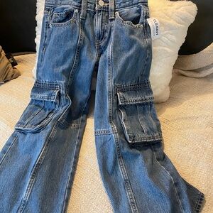 NWT Old Navy Girl’s High-Rise Baggy Cargo Jeans
